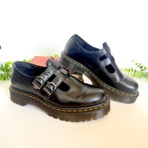 Dr. Martens 8065 II Bex Smooth Leather Platform Mary Jane Shoes Size 8